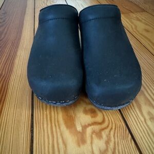 Sanita black wooden Clog size 41